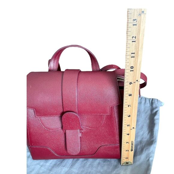 Senreve Mini Maestra Bag Chianti Leather Tote Backpack Crossbody Satchel Red